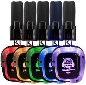 Talent Silent Disco Prism Color Changing Headphone 5 Piece Expansion Pack Talent Silent Disco Prism Color Changing Headphone 5 Piece Expansion Pack