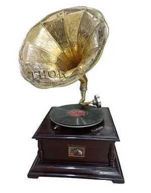 Wooden Gramophone Phonograph Turntable Vinyl Record Player Stereo Speakers System Wooden Gramophone Phonograph Turntable Vinyl Record Player Stereo Speakers System