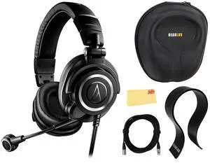 ATH-M50XSTS StreamSet Streaming Headset - Black Bundle with Case, Stand, XLR Cable, and Austin Bazaar Polishing Cloth ATH-M50XSTS StreamSet Streaming Headset - Black Bundle with Case, Stand, XLR Cable, and Austin Bazaar Polishing Cloth