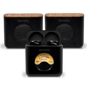 Linx System - Wireless Bluetooth Speakers & Earbuds with VU Display, HD Audio Quality, 6hr Battery Life - Seamless Music Switch Between Desktop Speakers & Wireless Earbuds Linx System - Wireless Bluetooth Speakers & Earbuds with VU Display, HD Audio Quality, 6hr Battery Life - Seamless Music Switch Between Desktop Speakers & Wireless Earbuds