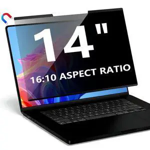 Magnetic 14 Inch 16:10 Laptop Privacy Screen Filter | Removable Laptop Privacy Filter Shield and Anti Glare Protector, Compatible with HP Dell Acer Asus Samsung Lenovo ThinkPad Magnetic 14 Inch 16:10 Laptop Privacy Screen Filter | Removable Laptop Privacy Filter Shield and Anti Glare Protector, Compatible with HP Dell Acer Asus Samsung Lenovo ThinkPad