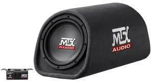 Road Thunder RT8PT 8 240 Watt Powered Subwoofer in Vented/Ported Bass Tube Road Thunder RT8PT 8 240 Watt Powered Subwoofer in Vented/Ported Bass Tube