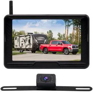 Wireless Backup Camera System Kit 5 Inch HD 1080P | Digital Signal Transmission, IP69 Waterproof Night Vision Rear View Reverse Camera for Car Pickup Truck RV Camper Van Wireless Backup Camera System Kit 5 Inch HD 1080P | Digital Signal Transmission, IP69 Waterproof Night Vision Rear View Reverse Camera for Car Pickup Truck RV Camper Van