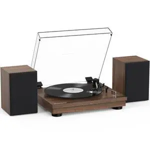 Vinyl Record Player with 24W HiFi Stereo Speakers Vintage Bluetooth Turnable for Vinyl Records with Belt Drive 2-Speed, Magnetic Cartridge RCA Output BT5.3 Vinyl Record Player with 24W HiFi Stereo Speakers Vintage Bluetooth Turnable for Vinyl Records with Belt Drive 2-Speed, Magnetic Cartridge RCA Output BT5.3