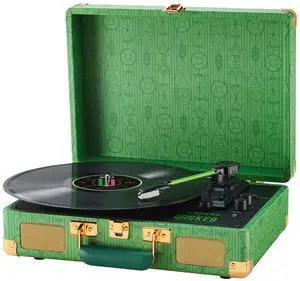 CR8005F-EW Wicked Elphaba Cruiser Record Player, Emerald Green | 3-Speed Turntable, Bluetooth In / Out, Built-in Stereo Speakers, Isolated Internal Speakers Minimize Vibration CR8005F-EW Wicked Elphaba Cruiser Record Player, Emerald Green | 3-Speed Turntable, Bluetooth In / Out, Built-in Stereo Speakers, Isolated Internal Speakers Minimize Vibration