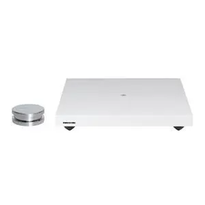 Turntable Isolation Base Anti-Vibration Wood Platform and HiFi Vinyl Record Weight Stabilizer - Piano White Turntable Isolation Base Anti-Vibration Wood Platform and HiFi Vinyl Record Weight Stabilizer - Piano White
