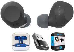 WF-C710NB Truly Wireless Noise Canceling Earbuds Black Bundle with Mizco Travelocity in-Ear Headphone (Colors May Vary), Converter Adapter and 1 YR CPS Enhanced Protection Pack WF-C710NB Truly Wireless Noise Canceling Earbuds Black Bundle with Mizco Travelocity in-Ear Headphone (Colors May Vary), Converter Adapter and 1 YR CPS Enhanced Protection Pack