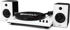 Bluetooth Turntable with Built-in Speakers, White (TT-900BW) | Bluetooth turntable with built-in speakers - 3-speed, ceramic cartridge - RCA output - easy setup Bluetooth Turntable with Built-in Speakers, White (TT-900BW) | Bluetooth turntable with built-in speakers - 3-speed, ceramic cartridge - RCA output - easy setup