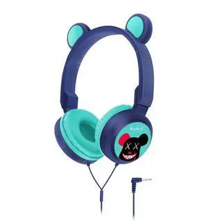 Kids Wired Headphone for Electronic Drum Set. Foldable and Adjustable, Bear Ear Design 3.5mm Jack Kids Wired Headphone for Electronic Drum Set. Foldable and Adjustable, Bear Ear Design 3.5mm Jack