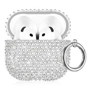 Bling Case Compatible with AirPods 4th Generation (2024), Sparkling Diamond Case for AirPods 4 Case Bling Rhinestones for Women, Shockproof Protective Cute Cover with Keychain - Silver Bling Case Compatible with AirPods 4th Generation (2024), Sparkling Diamond Case for AirPods 4 Case Bling Rhinestones for Women, Shockproof Protective Cute Cover with Keychain - Silver