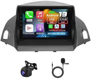 Android 13 2 Din Car Radio for Ford Escape 2013 2014 2015 2016 | 2G+32G 9" Touch Screen Car Stereo with Wireless Carplay Android Auto GPS WiFi Mic Backup Camera Android 13 2 Din Car Radio for Ford Escape 2013 2014 2015 2016 | 2G+32G 9" Touch Screen Car Stereo with Wireless Carplay Android Auto GPS WiFi Mic Backup Camera