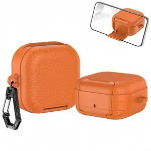 Case for Samsung Galaxy Buds 4 & Galaxy Buds 4 Pro (2026),Case Compatible with Samsung Buds 4 / Buds 4 Pro,Leather Texture Earbud Cover with Integrated Phone Stand Secure Lock Buckle,Sturdy Carabiner Case for Samsung Galaxy Buds 4 & Galaxy Buds 4 Pro (2026),Case Compatible with Samsung Buds 4 / Buds 4 Pro,Leather Texture Earbud Cover with Integrated Phone Stand Secure Lock Buckle,Sturdy Carabiner