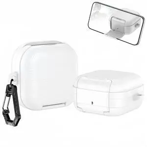 Case for Samsung Galaxy Buds 4 & Galaxy Buds 4 Pro (2026),Case Compatible with Samsung Buds 4 / Buds 4 Pro,Leather Texture Earbud Cover with Integrated Phone Stand Secure Lock Buckle,Sturdy Carabiner Case for Samsung Galaxy Buds 4 & Galaxy Buds 4 Pro (2026),Case Compatible with Samsung Buds 4 / Buds 4 Pro,Leather Texture Earbud Cover with Integrated Phone Stand Secure Lock Buckle,Sturdy Carabiner