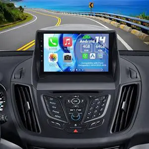 Android 14 Double Din Car Radio for Ford Escape 2013 14 2015 2016 | 4G+64G 9" Touch Screen Car Stereo with Wireless Carplay Android Auto GPS WiFi Mic Backup Camera Android 14 Double Din Car Radio for Ford Escape 2013 14 2015 2016 | 4G+64G 9" Touch Screen Car Stereo with Wireless Carplay Android Auto GPS WiFi Mic Backup Camera