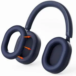 Silicone Ear Pad Covers for Sony WH-1000XM5, Sweat-Proof, Anti-Scratch, Gym-Ready Ear Cushion Protectors, Easy to Clean, Soft Fit for Workout & Travel - Blue Silicone Ear Pad Covers for Sony WH-1000XM5, Sweat-Proof, Anti-Scratch, Gym-Ready Ear Cushion Protectors, Easy to Clean, Soft Fit for Workout & Travel - Blue