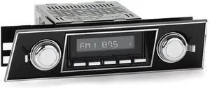 RetroRadio Compatible with 1967-68 Chevrolet Camaro Features Include Bluetooth, AUX, AM/FM LABC-M1-401-03-73C RetroRadio Compatible with 1967-68 Chevrolet Camaro Features Include Bluetooth, AUX, AM/FM LABC-M1-401-03-73C