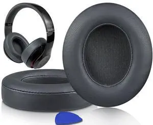 Lambskin Replacement Ear Pads Cushions for Beats Studio 2 & Studio 3 Wired & Wireless Headphones, Earpads with Noise Isolation Memory Foam, Added Thickness - Titanium Lambskin Replacement Ear Pads Cushions for Beats Studio 2 & Studio 3 Wired & Wireless Headphones, Earpads with Noise Isolation Memory Foam, Added Thickness - Titanium
