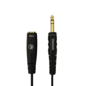 D'Addario Accessories Headphone Extension Cable - 1/4 Inch Female to 1/4 Inch Male Headphone Cable - Stereo Cable - 20 Feet/7.62 Meters - 1 Pack D'Addario Accessories Headphone Extension Cable - 1/4 Inch Female to 1/4 Inch Male Headphone Cable - Stereo Cable - 20 Feet/7.62 Meters - 1 Pack