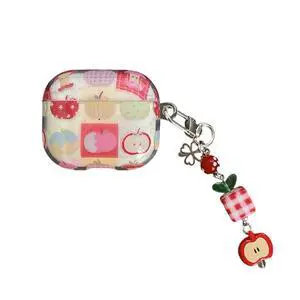 Earphones for Airpods 4 Cover, Cute Protective TPU Cover Fashion Apple Watermelon Pattern Style Compatible with Airpods 4th Generation for Girls Boys Women Men (Apple) Earphones for Airpods 4 Cover, Cute Protective TPU Cover Fashion Apple Watermelon Pattern Style Compatible with Airpods 4th Generation for Girls Boys Women Men (Apple)