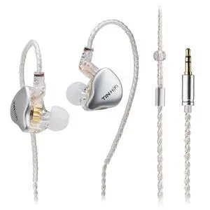 C1 10mm DLC Dynamic Driver IEM - HiFi Wired Earphones, Dual Magnetic Circuit, Deep Bass, Wide Soundstage, Detachable Cable, 3.5mm (Silver) C1 10mm DLC Dynamic Driver IEM - HiFi Wired Earphones, Dual Magnetic Circuit, Deep Bass, Wide Soundstage, Detachable Cable, 3.5mm (Silver)