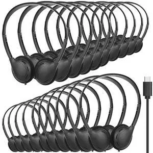 USB C Headphones Bulk for Classroom Kids Students 20 Pack,Wired | On Ear USB Type C Headphones for School Library Computer Lab,Compatible with Laptop Tablet Phone PC Black USB C Headphones Bulk for Classroom Kids Students 20 Pack,Wired | On Ear USB Type C Headphones for School Library Computer Lab,Compatible with Laptop Tablet Phone PC Black