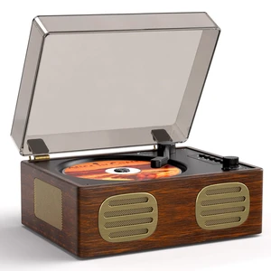 CD Player with Speaker, Retro Portable CD Players for Home with Bluetooth Rechargeable, AUX-in, Headphone Jack, USB Mode, Wood Music Player with Nostalgic Style, Gift for Music Lovers, Walnut CD Player with Speaker, Retro Portable CD Players for Home with Bluetooth Rechargeable, AUX-in, Headphone Jack, USB Mode, Wood Music Player with Nostalgic Style, Gift for Music Lovers, Walnut