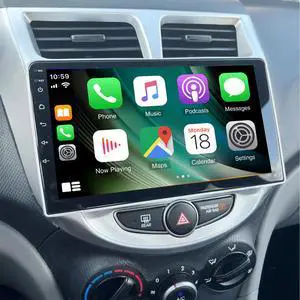Car Stereo Radio Fit for Hyundai Accent Verna Solaris 2011-2019, 9 inch Touchscreen Car Radio with Carplay Android Auto Support Bluetooth FM GPS Navigation Backup AHD Camera - 2+32G Car Stereo Radio Fit for Hyundai Accent Verna Solaris 2011-2019, 9 inch Touchscreen Car Radio with Carplay Android Auto Support Bluetooth FM GPS Navigation Backup AHD Camera - 2+32G