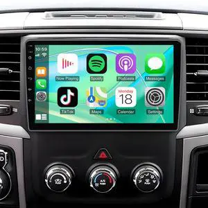 Car Radio for Dodge Ram 1500 2500 3500 2013-2018 with CarPlay Android Auto, 9in Car Stereo Radio Support GPS Navigation Bluetooth WiFi FM/RDS SWC Mirror Link Backup Camera Mic 2+32G Car Radio for Dodge Ram 1500 2500 3500 2013-2018 with CarPlay Android Auto, 9in Car Stereo Radio Support GPS Navigation Bluetooth WiFi FM/RDS SWC Mirror Link Backup Camera Mic 2+32G