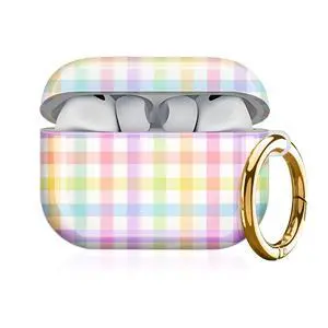 Compatible with AirPod Pro 3 Case, Cute Hard TPU Protective Cover with Keychain, Shockproof Design Case for Women & Girls,Colorful Grid Compatible with AirPod Pro 3 Case, Cute Hard TPU Protective Cover with Keychain, Shockproof Design Case for Women & Girls,Colorful Grid