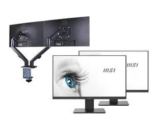 PRO MP241X 24" Monitor Bundle with ErgoFlexy Single Monitor Mount - FHD VA (1920x1080) 75 Hz Display, 1 HDMI, 1 VGA, VESA Mount (75x75 mm), for Business & Productivity, Black (2026 Model) PRO MP241X 24" Monitor Bundle with ErgoFlexy Single Monitor Mount - FHD VA (1920x1080) 75 Hz Display, 1 HDMI, 1 VGA, VESA Mount (75x75 mm), for Business & Productivity, Black (2026 Model)