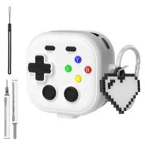 for Samsung Galaxy Buds 4 pro/Buds 4 Case Cover,Cute Cartoon 3D Funny Game Player Design Protective PC+TPU Cover,with Keychain & Lanyard & Cleaner Kit,White for Samsung Galaxy Buds 4 pro/Buds 4 Case Cover,Cute Cartoon 3D Funny Game Player Design Protective PC+TPU Cover,with Keychain & Lanyard & Cleaner Kit,White