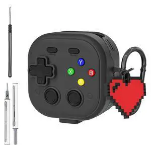 for Samsung Galaxy Buds 4 pro/Buds 4 Case Cover,Cute Cartoon 3D Funny Game Player Design Protective PC+TPU Cover,with Keychain & Lanyard & Cleaner Kit,Black for Samsung Galaxy Buds 4 pro/Buds 4 Case Cover,Cute Cartoon 3D Funny Game Player Design Protective PC+TPU Cover,with Keychain & Lanyard & Cleaner Kit,Black