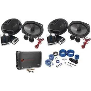 RV69.2C 6x9 Component Car Speaker 2-Pair with RXA-F1 Amplifier | 2000W Peak / 440W RMS Speaker 4-Pack, CEA Rated, 4 Ohm, RXA-F1 1600W Peak / 400W RMS Amp, RWK42 Kit, 6-Items RV69.2C 6x9 Component Car Speaker 2-Pair with RXA-F1 Amplifier | 2000W Peak / 440W RMS Speaker 4-Pack, CEA Rated, 4 Ohm, RXA-F1 1600W Peak / 400W RMS Amp, RWK42 Kit, 6-Items