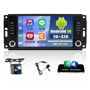Android 14 Double Din Car Stereo Radio for Chrysler 300 2005-2010 | 7" Touchscreen Car Radio w/Wireless Carplay Android Auto GPS WiFi Bluetooth RDS DSP SWC Mic Backup Camera Android 14 Double Din Car Stereo Radio for Chrysler 300 2005-2010 | 7" Touchscreen Car Radio w/Wireless Carplay Android Auto GPS WiFi Bluetooth RDS DSP SWC Mic Backup Camera