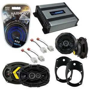 Compatible with Dodge Ram Truck 2500/3500 03-05 Speaker Replacement Kicker Bundle DS & Harmony HA-A400.4 Amp Compatible with Dodge Ram Truck 2500/3500 03-05 Speaker Replacement Kicker Bundle DS & Harmony HA-A400.4 Amp