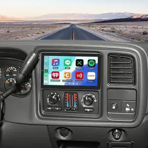 10.1" Rotatable Touch Screen Car Stereo for GMC Sierra 2003 2004 2005 2006 with Carplay/Android Auto, Touch Screen Car Stereo Radio Unit with Bluetooth SWC GPS WiFi BT FM RDS AM DSP Rear Camera 10.1" Rotatable Touch Screen Car Stereo for GMC Sierra 2003 2004 2005 2006 with Carplay/Android Auto, Touch Screen Car Stereo Radio Unit with Bluetooth SWC GPS WiFi BT FM RDS AM DSP Rear Camera