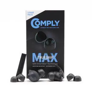 TW-180-A TrueGrip MAX Memory Foam Ear Tips | For Samsung Galaxy Buds FE & Beats Powerbeats Fit, Ultimate Comfort, Superior Noise Isolation, Black S/M/L (3 Pairs) TW-180-A TrueGrip MAX Memory Foam Ear Tips | For Samsung Galaxy Buds FE & Beats Powerbeats Fit, Ultimate Comfort, Superior Noise Isolation, Black S/M/L (3 Pairs)