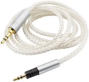 3.5mm Replacement Audio Upgrade Cable Compatible with Sennheiser Momentum 2.0 Momentum 3 HD1 Headphones Silver Plated Copper 8 Core Braided Cord 4ft/1.2m 3.5mm Replacement Audio Upgrade Cable Compatible with Sennheiser Momentum 2.0 Momentum 3 HD1 Headphones Silver Plated Copper 8 Core Braided Cord 4ft/1.2m