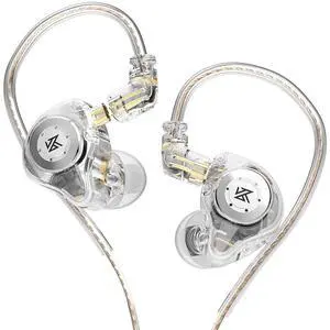 EDXPro KZ EDX Pro In-Ear Monitors, HiFi stereo Stage/Studio IEM Wired Noise Isolating Sport Earphones/Earbuds/Headphones with Detachable Cable for Musician Audiophile (Without Mic, Transparent) EDXPro KZ EDX Pro In-Ear Monitors, HiFi stereo Stage/Studio IEM Wired Noise Isolating Sport Earphones/Earbuds/Headphones with Detachable Cable for Musician Audiophile (Without Mic, Transparent)