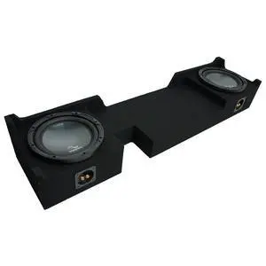 Custom Loaded Dual 10" Sub Box Fits 2004-2008 Ford F150 Super Crew Truck | HA-R104 Rhythm subwoofer speakers included, space-saving behind-seat enclosure, direct bass upgrade, 10 inch size Custom Loaded Dual 10" Sub Box Fits 2004-2008 Ford F150 Super Crew Truck | HA-R104 Rhythm subwoofer speakers included, space-saving behind-seat enclosure, direct bass upgrade, 10 inch size