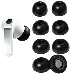 Memory Foam Eartips for Galaxy Buds 4 Pro (2026) / Galaxy Buds 3 Pro Earbuds Tips Replacement Fit in Charging Case Anti-Slip Soft Comfortable Noise Isolation Earphone Tips Black 4 Pairs XL/L/M/S Memory Foam Eartips for Galaxy Buds 4 Pro (2026) / Galaxy Buds 3 Pro Earbuds Tips Replacement Fit in Charging Case Anti-Slip Soft Comfortable Noise Isolation Earphone Tips Black 4 Pairs XL/L/M/S