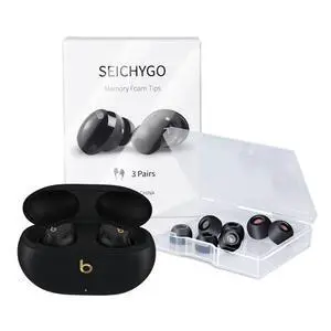 Memory Foam Ear Tips for Beats Studio Buds Plus/Powerbeats Pro/Fit Pro | Dust Mesh, For Beats Studio Buds Plus + Studio Buds / Powerbeats Pro / Fit Pro, 3 Pairs, Anti-Slip Replacement Memory Foam Ear Tips for Beats Studio Buds Plus/Powerbeats Pro/Fit Pro | Dust Mesh, For Beats Studio Buds Plus + Studio Buds / Powerbeats Pro / Fit Pro, 3 Pairs, Anti-Slip Replacement