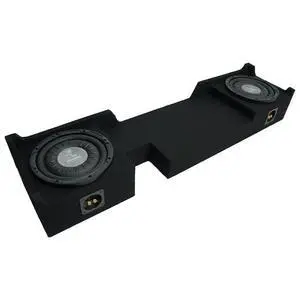 Dual 10" Subwoofer Box Enclosure F104 Fits 2004-2008 Ford F150 Super Crew | Flatline Series speakers included, custom truck bass upgrade, space-saving behind-seat install, 10 inch size Dual 10" Subwoofer Box Enclosure F104 Fits 2004-2008 Ford F150 Super Crew | Flatline Series speakers included, custom truck bass upgrade, space-saving behind-seat install, 10 inch size