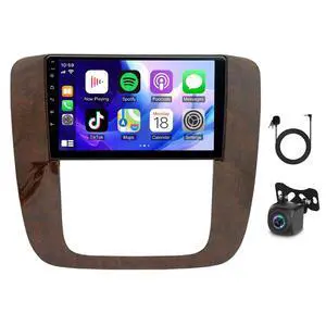 Double Din Car Stereo Radio for Chevy Silverado Tahoe Suburban GMC Yukon 2007-2012 with Wireless CarPlay Android Auto, 9 Inch Touch Screen for Tahoe WiFi GPS Bluetooth AHD Backup Camera-4+64G Double Din Car Stereo Radio for Chevy Silverado Tahoe Suburban GMC Yukon 2007-2012 with Wireless CarPlay Android Auto, 9 Inch Touch Screen for Tahoe WiFi GPS Bluetooth AHD Backup Camera-4+64G