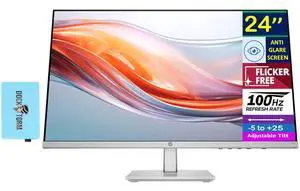 HP Series 5 524sh 24'' FHD IPS Monitor with 5ms Response Time, Anti-Glare, Flicker Free, Low Blue Light, VGA, HDMI, & Dockztorm USB Port Expander, Black/Silver Color (94C19AA#ABA) HP Series 5 524sh 24'' FHD IPS Monitor with 5ms Response Time, Anti-Glare, Flicker Free, Low Blue Light, VGA, HDMI, & Dockztorm USB Port Expander, Black/Silver Color (94C19AA#ABA)