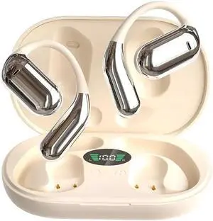 Open Ear Bluetooth 5.4 Earbuds, Wireless Headphones Sport Over Earphones Built-in Mic with Ear Hooks, 60H Playtime Ear Buds Fast Charging, IPX7 Waterproof for Running/Workout,kin Color Open Ear Bluetooth 5.4 Earbuds, Wireless Headphones Sport Over Earphones Built-in Mic with Ear Hooks, 60H Playtime Ear Buds Fast Charging, IPX7 Waterproof for Running/Workout,kin Color