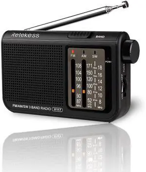V117 Portable Radios AM FM, Shortwave Radio(Black) | for Seniors, Transistor,Clear Dial, Best Reception, Easy Tuning V117 Portable Radios AM FM, Shortwave Radio(Black) | for Seniors, Transistor,Clear Dial, Best Reception, Easy Tuning