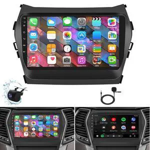 Android 13 Double Din Car Stereo for Hyundai IX45 Santa FE 13-2018 | 2G+32G 9 Inch Touch Screen Car Stereo Radio with Wireless Carplay Android Auto GPS WiFi Mic Backup Camera Android 13 Double Din Car Stereo for Hyundai IX45 Santa FE 13-2018 | 2G+32G 9 Inch Touch Screen Car Stereo Radio with Wireless Carplay Android Auto GPS WiFi Mic Backup Camera