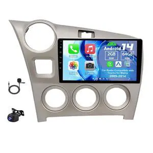 Android 14 Double Din Car Radio for Toyota for Matrix 2009-2014 | 2G+64G 9" Touch Screen Car Stereo with Wireless Carplay Android Auto GPS WiFi Mic Backup Camera Android 14 Double Din Car Radio for Toyota for Matrix 2009-2014 | 2G+64G 9" Touch Screen Car Stereo with Wireless Carplay Android Auto GPS WiFi Mic Backup Camera