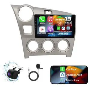 Android 13 Car Radio for Toyota for Matrix 2009-2014 | 4G+64G 9" Touch Screen Car Stereo Radio with Wireless Carplay Android Auto GPS WiFi Mic Backup Camera Android 13 Car Radio for Toyota for Matrix 2009-2014 | 4G+64G 9" Touch Screen Car Stereo Radio with Wireless Carplay Android Auto GPS WiFi Mic Backup Camera